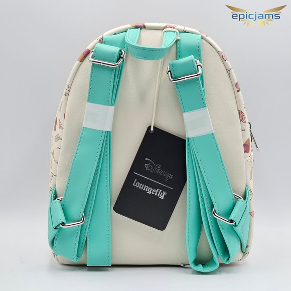 Loungefly Disney Chip 'N' Dale Acorn Dapper Leaves White Mini Backpack Bag New - Picture 5 of 5